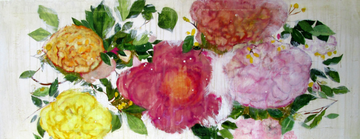 FLOWERS & ICE - Oil and mixed technique on canvas by ICI ET LÀ - view 3